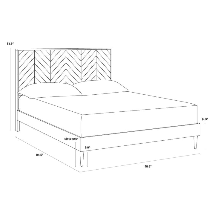 Greyson Bed - King - Light Acacia-Sunpan-SUNPAN-108668-Beds-4-France and Son