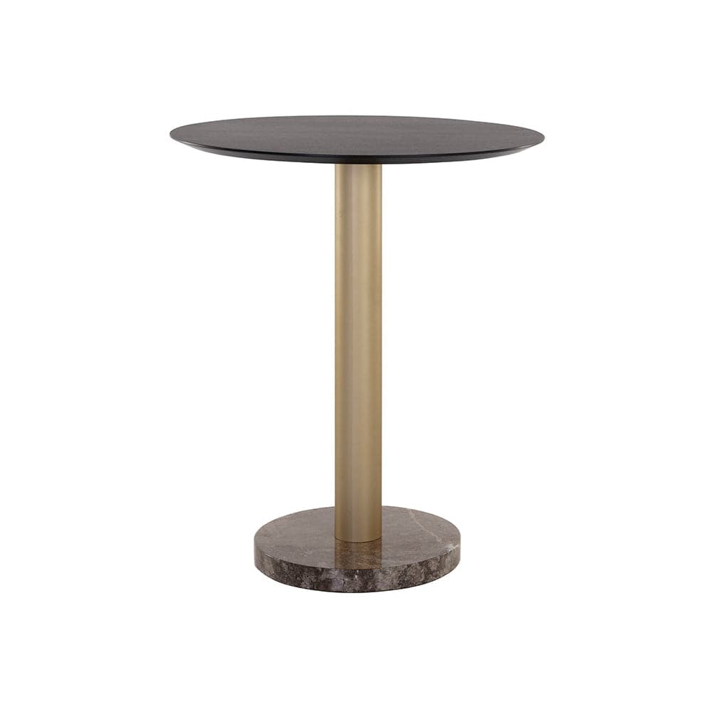 Monaco Bar Table - Gold - Grey Marble / Charcoal Grey-Sunpan-SUNPAN-108669-Outdoor Bar Tables-2-France and Son