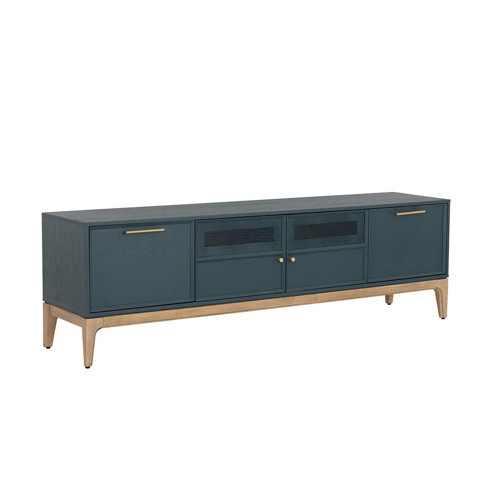 Rivero Media Console And Cabinet - Teal-Sunpan-SUNPAN-108686-Sideboards & Credenzas-1-France and Son