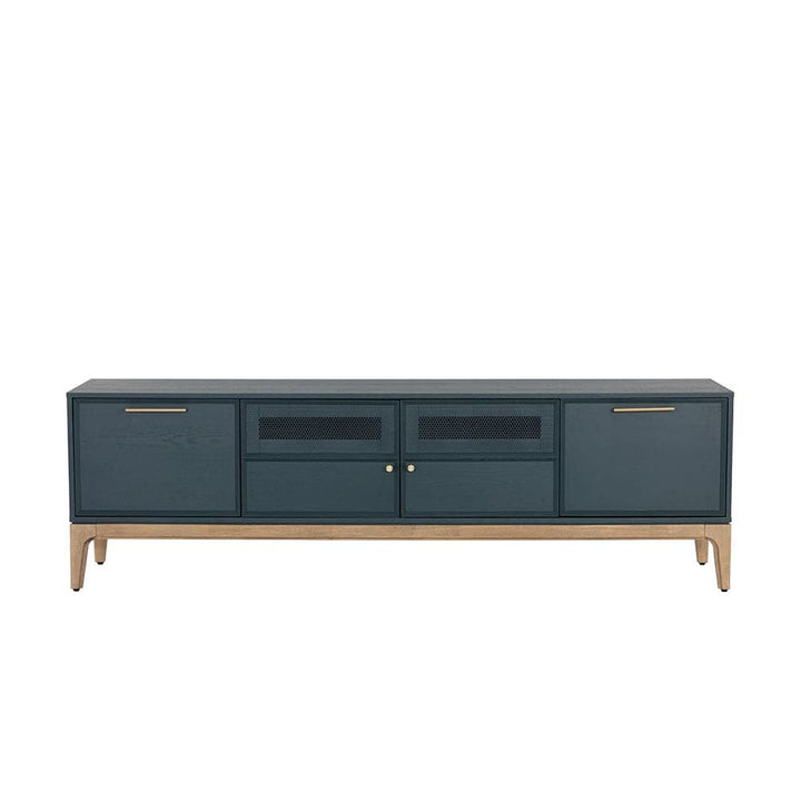 Rivero Media Console And Cabinet - Teal-Sunpan-SUNPAN-108686-Sideboards & Credenzas-3-France and Son