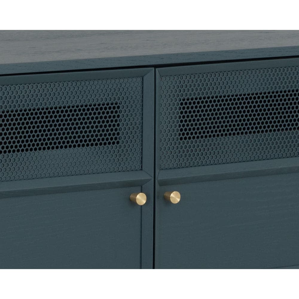 Rivero Media Console And Cabinet - Teal-Sunpan-SUNPAN-108686-Sideboards & Credenzas-5-France and Son