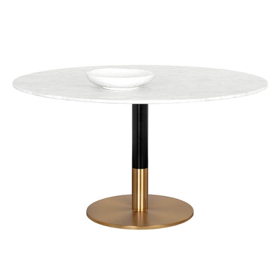 Massie Dining Table - White Marble-Sunpan-SUNPAN-108763-Dining Tables-1-France and Son