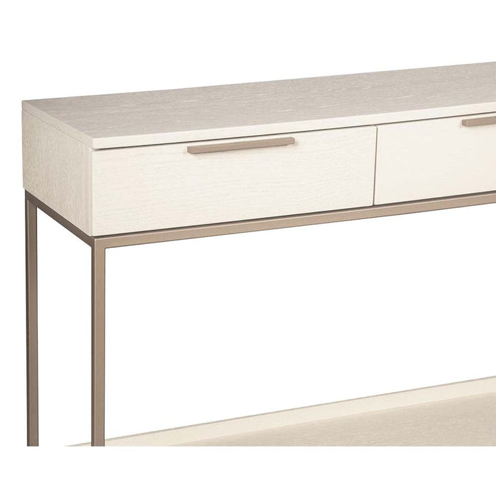 Rebel Console Table With Drawers - Champagne Gold - Cream-Sunpan-SUNPAN-108770-Console Tables-5-France and Son