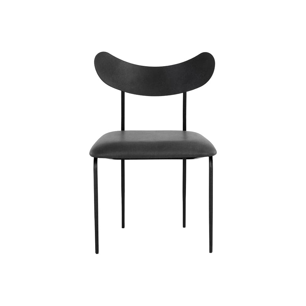 Gibbons Dining Chair-Sunpan-SUNPAN-110368-Dining ChairsAntique Brass - Charcoal Black Leather-5-France and Son