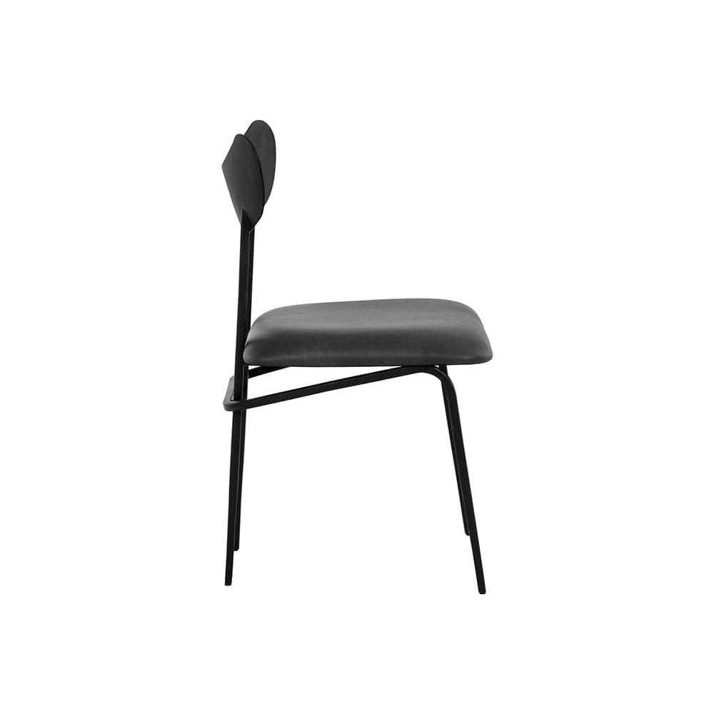 Gibbons Dining Chair-Sunpan-SUNPAN-110368-Dining ChairsAntique Brass - Charcoal Black Leather-6-France and Son