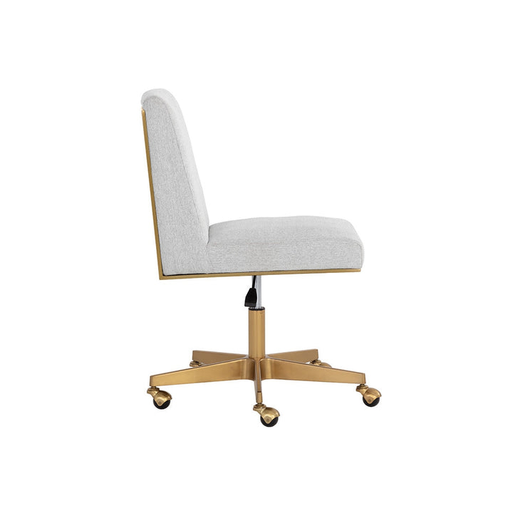 Dean Office Chair - Brushed Brass - Ernst Silverstone-Sunpan-SUNPAN-108838-Task Chairs-4-France and Son