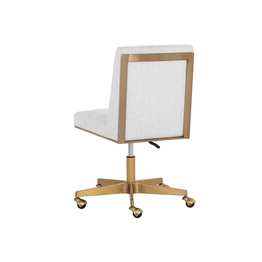 Dean Office Chair - Brushed Brass - Ernst Silverstone-Sunpan-SUNPAN-108838-Task Chairs-5-France and Son