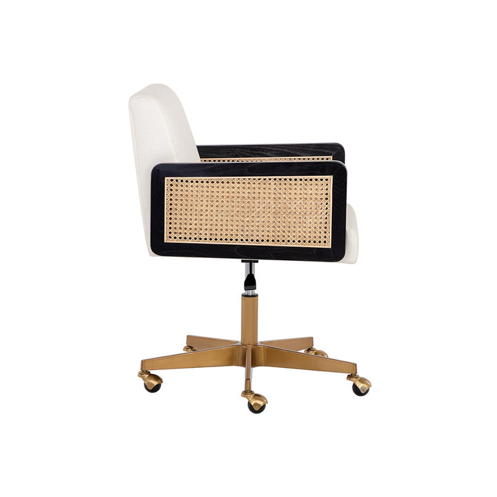 Claudette Office Chair - Linoso Ivory-Sunpan-SUNPAN-108839-Task Chairs-4-France and Son