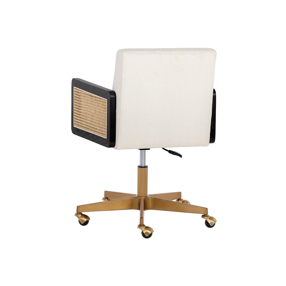Claudette Office Chair - Linoso Ivory-Sunpan-SUNPAN-108839-Task Chairs-5-France and Son