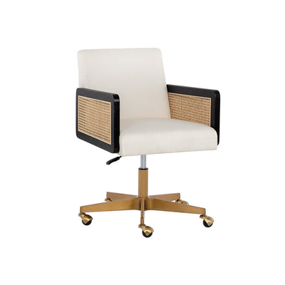 Claudette Office Chair - Linoso Ivory-Sunpan-SUNPAN-108839-Task Chairs-3-France and Son