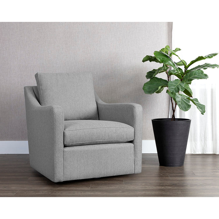 Brianna Swivel Lounge Chair - Liv Dove-Sunpan-SUNPAN-108921-Lounge Chairs-2-France and Son