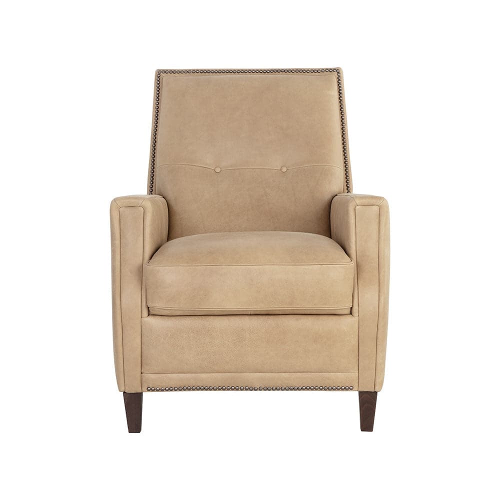 Florenzi Lounge Chair - Latte Leather-Sunpan-SUNPAN-109008-Lounge Chairs-3-France and Son