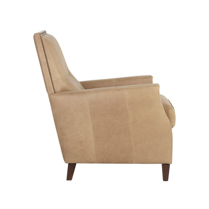 Florenzi Lounge Chair - Latte Leather-Sunpan-SUNPAN-109008-Lounge Chairs-4-France and Son