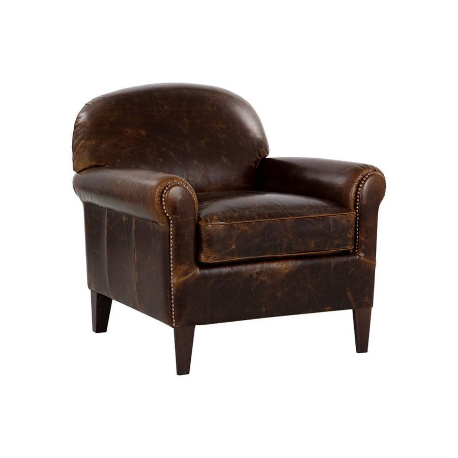 Bastoni Lounge Chair - Chocolate Leather-Sunpan-SUNPAN-109010-Lounge Chairs-1-France and Son