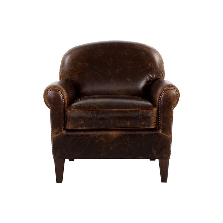 Bastoni Lounge Chair - Chocolate Leather-Sunpan-SUNPAN-109010-Lounge Chairs-3-France and Son