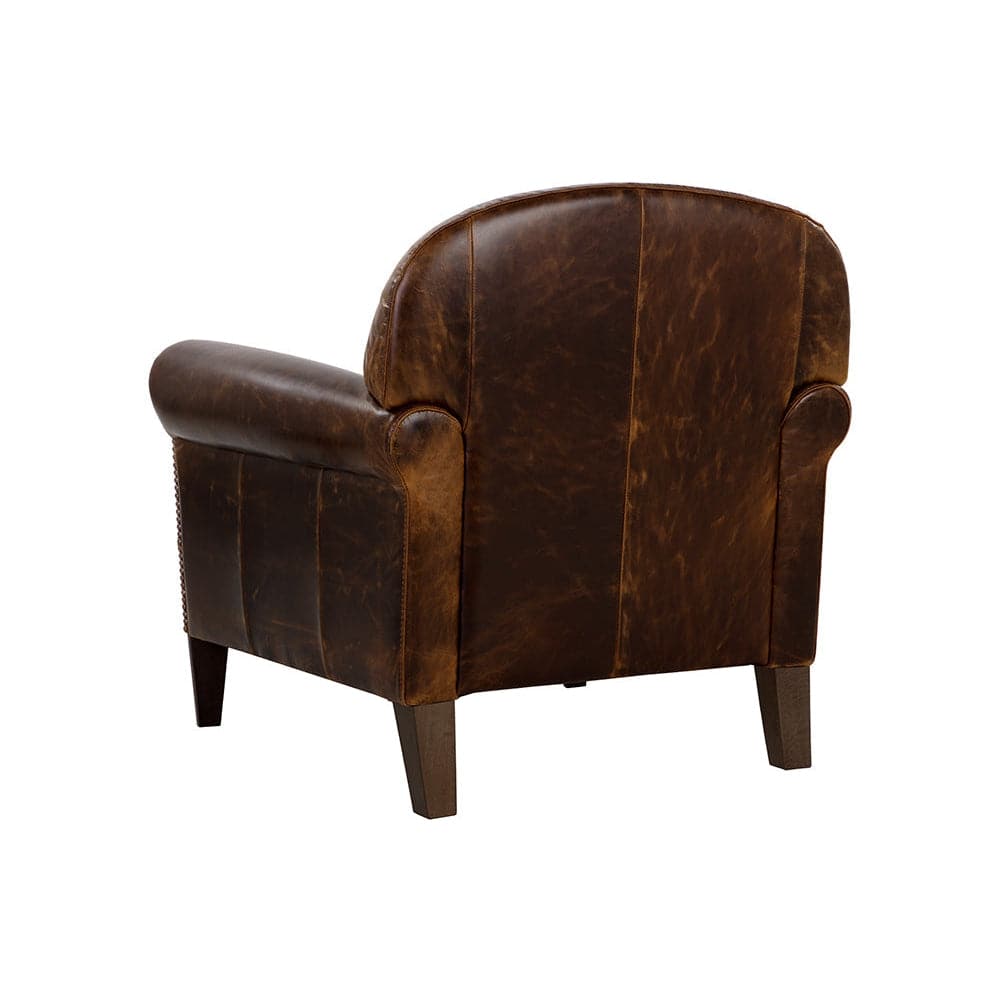 Bastoni Lounge Chair - Chocolate Leather-Sunpan-SUNPAN-109010-Lounge Chairs-4-France and Son