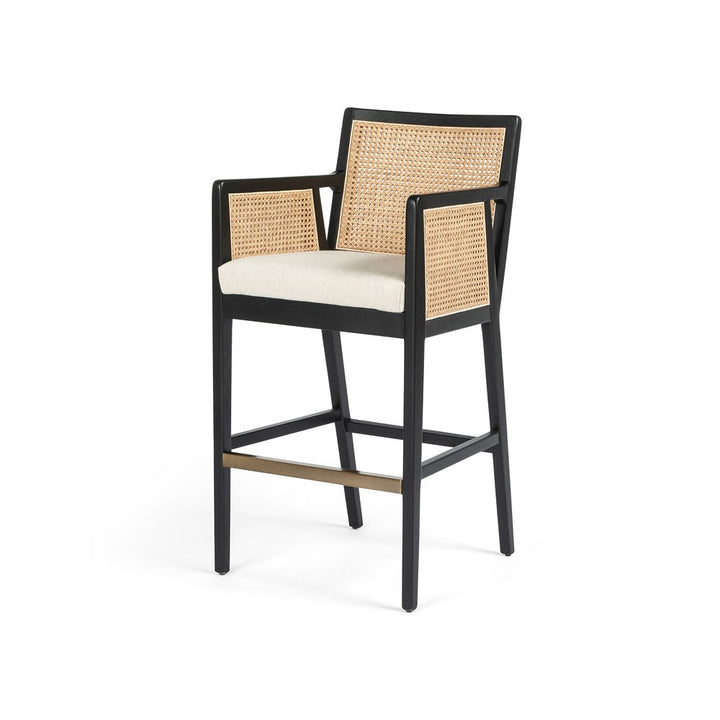 Antonia Cane Bar + Counter Stool-Four Hands-FH-109035-006-Bar StoolsBar-Brushed Ebony-1-France and Son