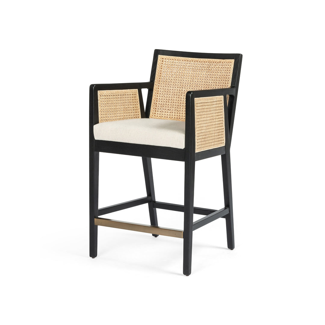 Antonia Cane Bar + Counter Stool-Four Hands-FH-109035-005-Bar StoolsCounter-Brushed Ebony-3-France and Son