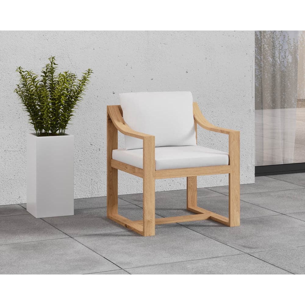 Tahiti Dining Armchair - Stinson White-Sunpan-SUNPAN-109045-Dining Chairs-2-France and Son