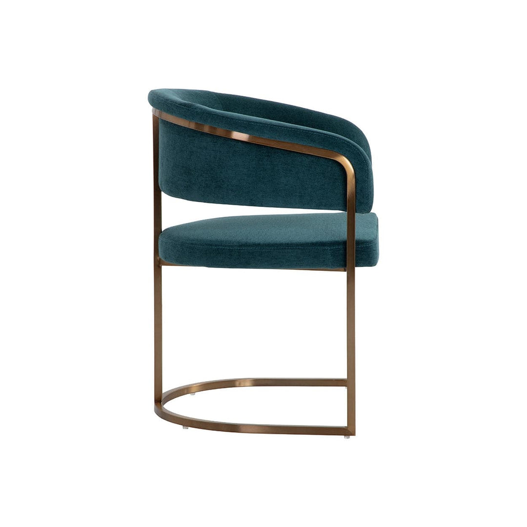 Marris Dining Armchair-Sunpan-SUNPAN-109049-Dining ChairsGold - Danny Teal-3-France and Son