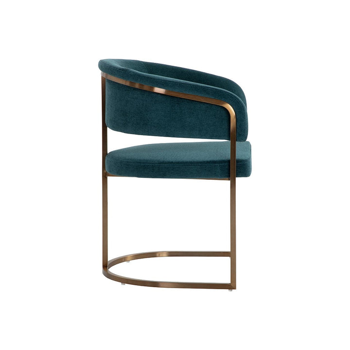 Marris Dining Armchair-Sunpan-SUNPAN-109049-Dining ChairsGold - Danny Teal-3-France and Son