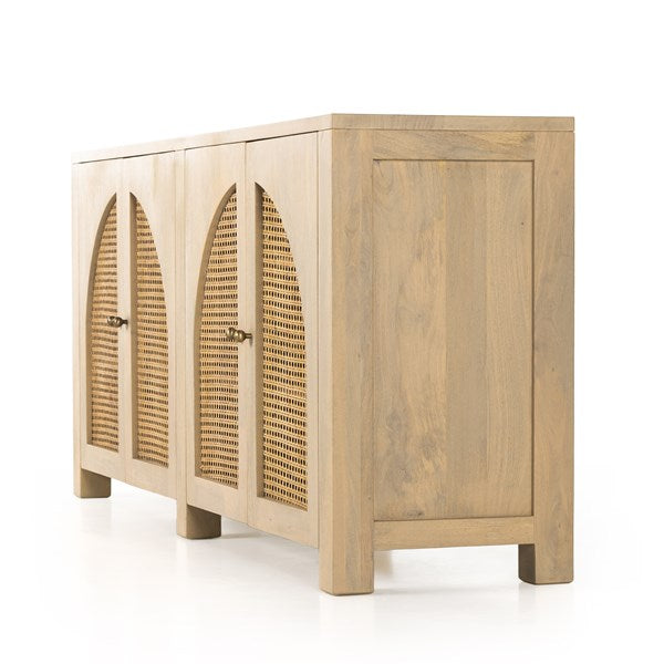 Tilda Sideboard-Natural Circle Cane-Four Hands-FH-109085-006-Sideboards & Credenzas-2-France and Son