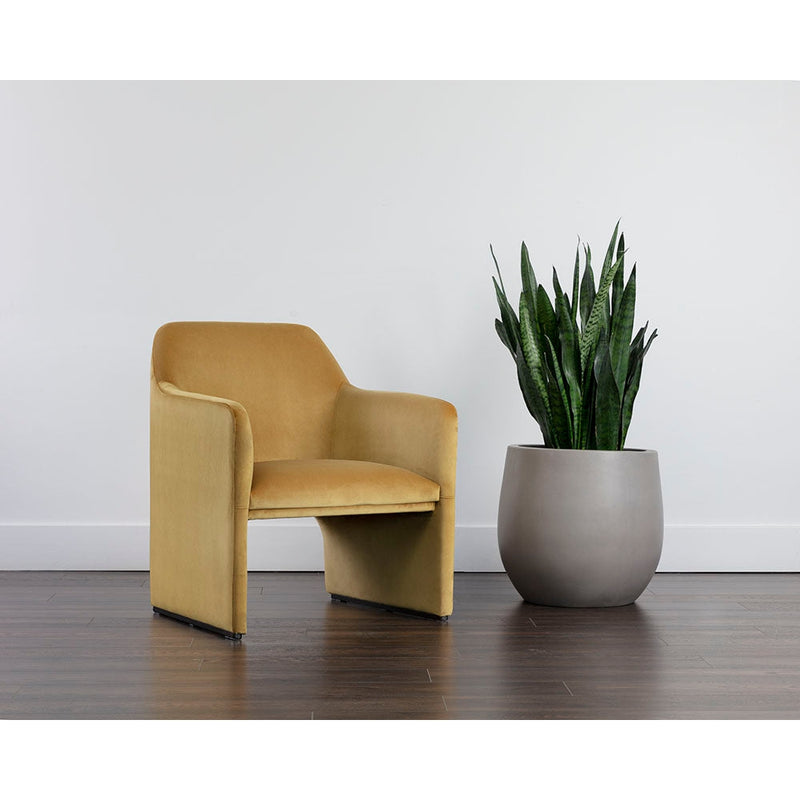 Doreen Lounge Chair-Sunpan-SUNPAN-107952-Lounge ChairsLux Brass-Rubino White-4-France and Son