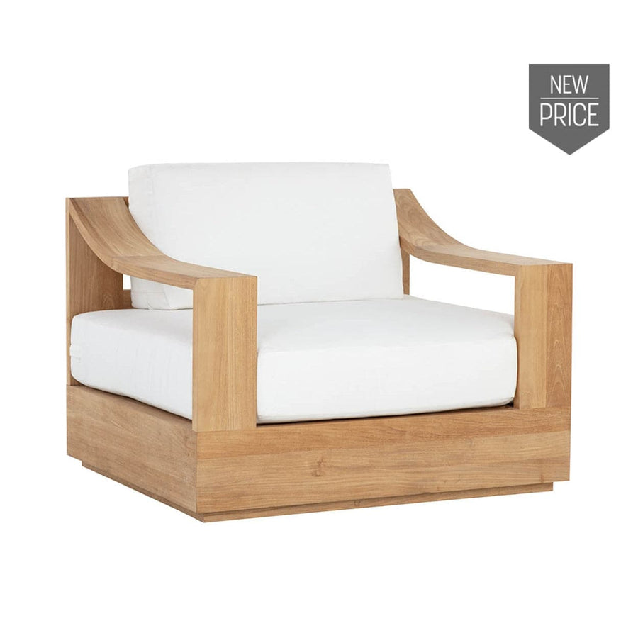 Tahiti Swivel Lounge Chair - Stinson White-Sunpan-SUNPAN-109152-Lounge Chairs-1-France and Son