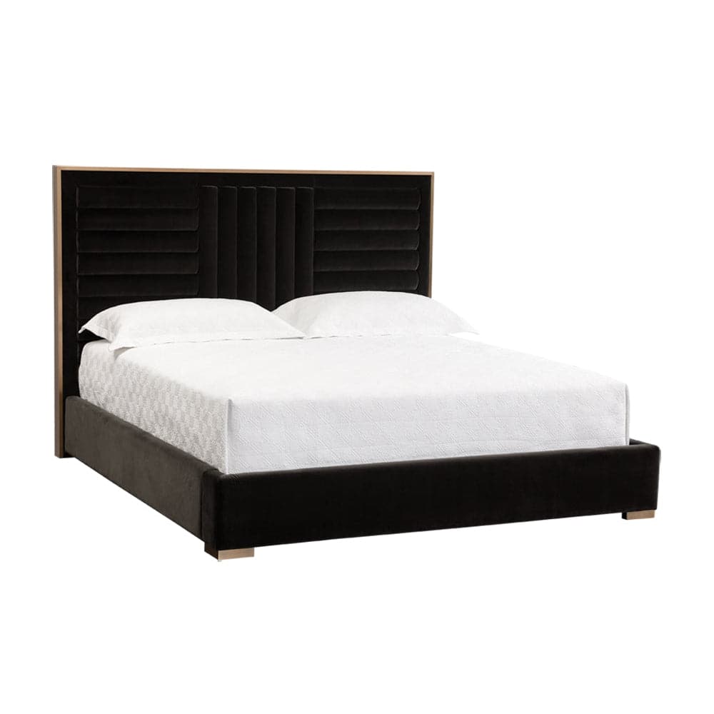 Mabel Bed - Abbington Charred Brown-Sunpan-SUNPAN-109175-BedsQueen-4-France and Son