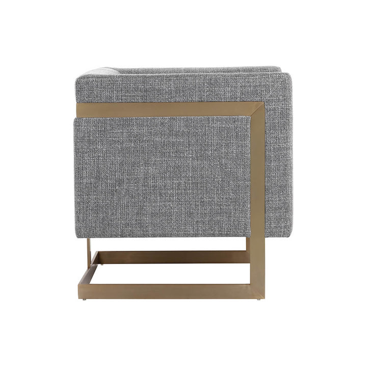 Yvette Armchair - Gold - Chacha Grey-Sunpan-SUNPAN-109184-Lounge Chairs-4-France and Son