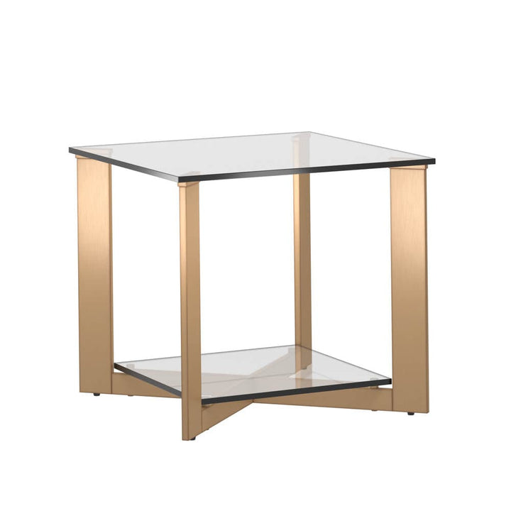 Xavier End Table - Antique Brass-Sunpan-SUNPAN-109188-Side Tables-1-France and Son