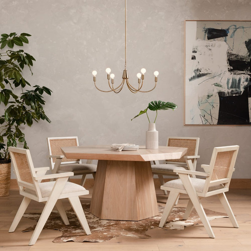 Flora Dining Chair-Four Hands-FH-109275-001-Dining ChairsDistressed Cream-3-France and Son