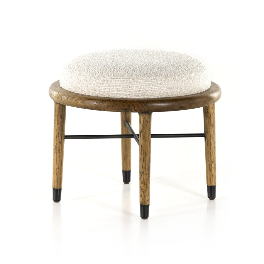 Petra Ottoman - 21" Knoll Natural-Four Hands-FH-109316-006-Stools & Ottomans-1-France and Son