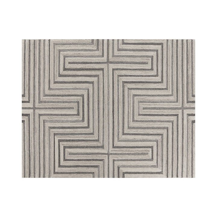 Oslow Hand - Tufted Rug - Beige / Grey - 8'' x 10''-Sunpan-SUNPAN-109370-Rugs-1-France and Son