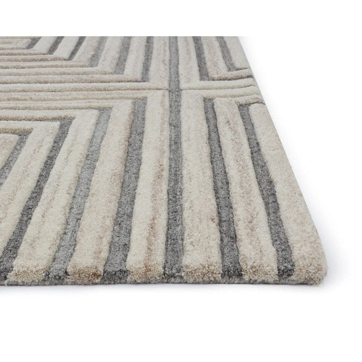 Oslow Hand - Tufted Rug - Beige / Grey - 8'' x 10''-Sunpan-SUNPAN-109370-Rugs-3-France and Son