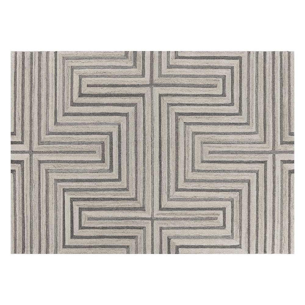 Oslow Hand - Tufted Rug - Beige / Grey-Sunpan-SUNPAN-109371-Rugs9' x 12'-2-France and Son