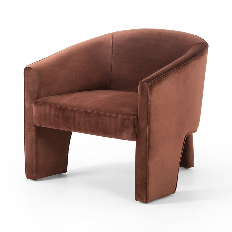 Fae Chair-Four Hands-FH-109385-004-Lounge ChairsBurnt Auburn Velvet-8-France and Son