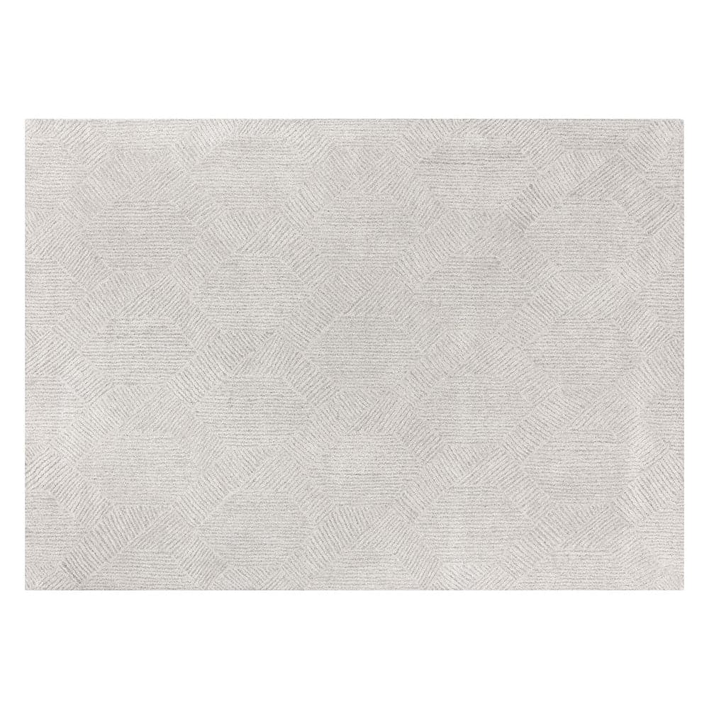 Calais Hand - Tufted Rug-Sunpan-SUNPAN-109385-RugsOatmeal / Grey-10' x 14'-1-France and Son