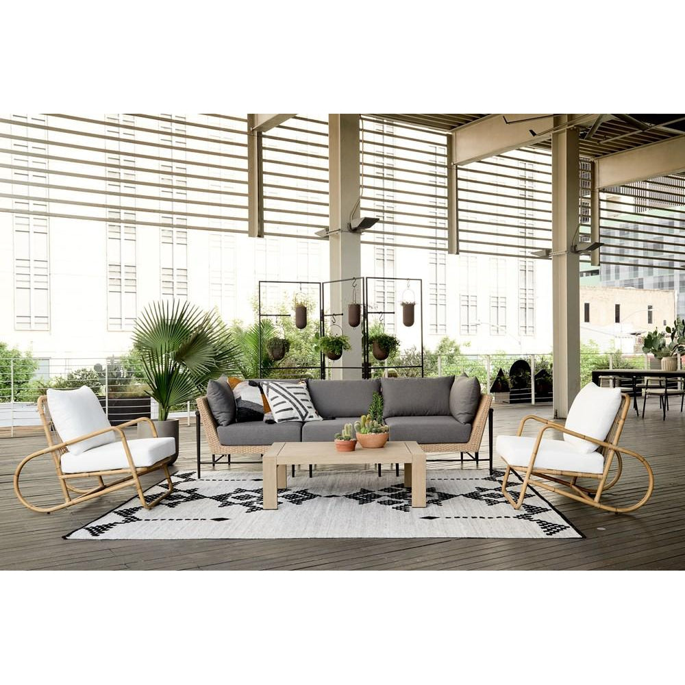 Riley Outdoor Chair - Faux Rattan-Four Hands-FH-109399-001-Lounge Chairs-3-France and Son