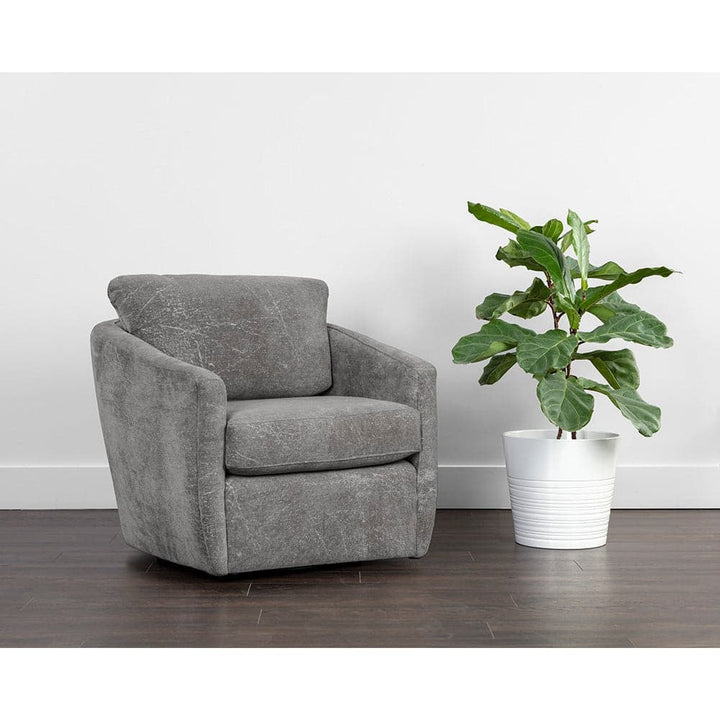Irina Swivel Lounge Chair-Sunpan-SUNPAN-109447-Lounge ChairsTreasure Russet-3-France and Son