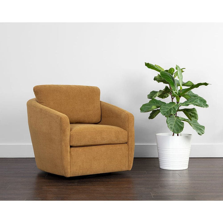 Irina Swivel Lounge Chair-Sunpan-SUNPAN-109447-Lounge ChairsTreasure Russet-4-France and Son