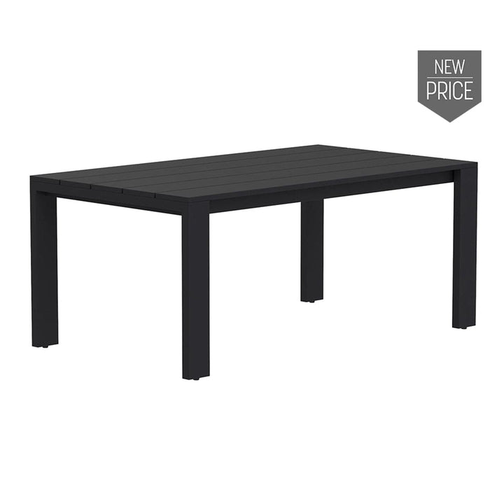 Lucerne Dining Table-Sunpan-SUNPAN-109502-Outdoor Dining TablesSterling Black-Rectangle-4-France and Son
