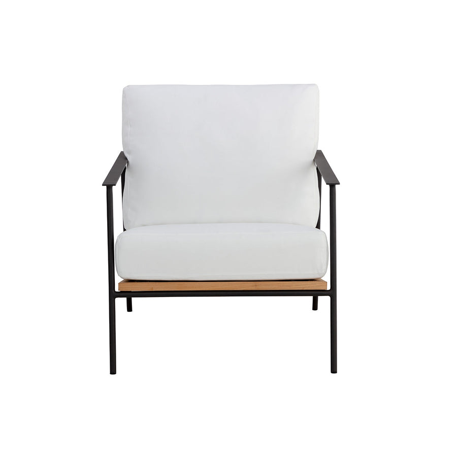 Milan Arm Chair - Stinson White-Sunpan-SUNPAN-109505-Lounge Chairs-1-France and Son