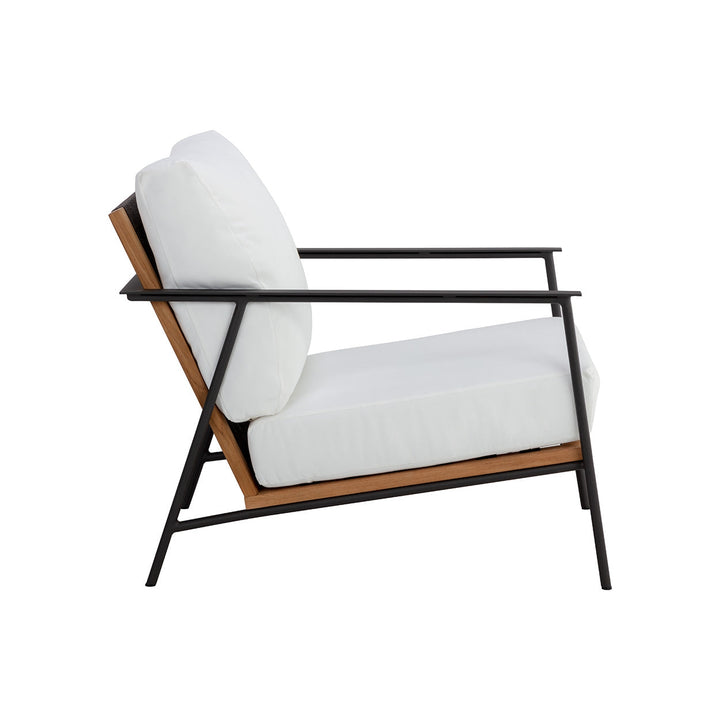 Milan Arm Chair - Stinson White-Sunpan-SUNPAN-109505-Lounge Chairs-3-France and Son