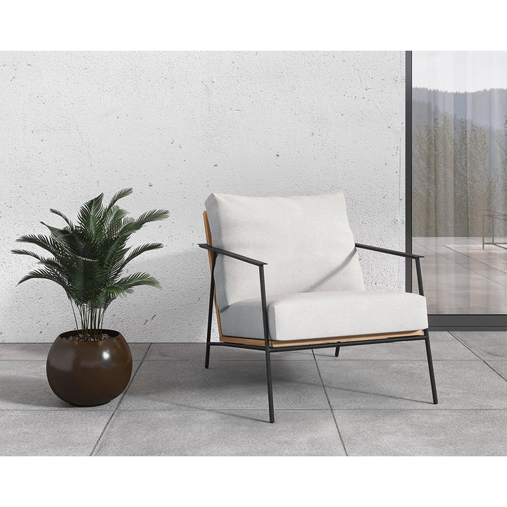 Milan Arm Chair - Stinson White-Sunpan-SUNPAN-109505-Lounge Chairs-2-France and Son