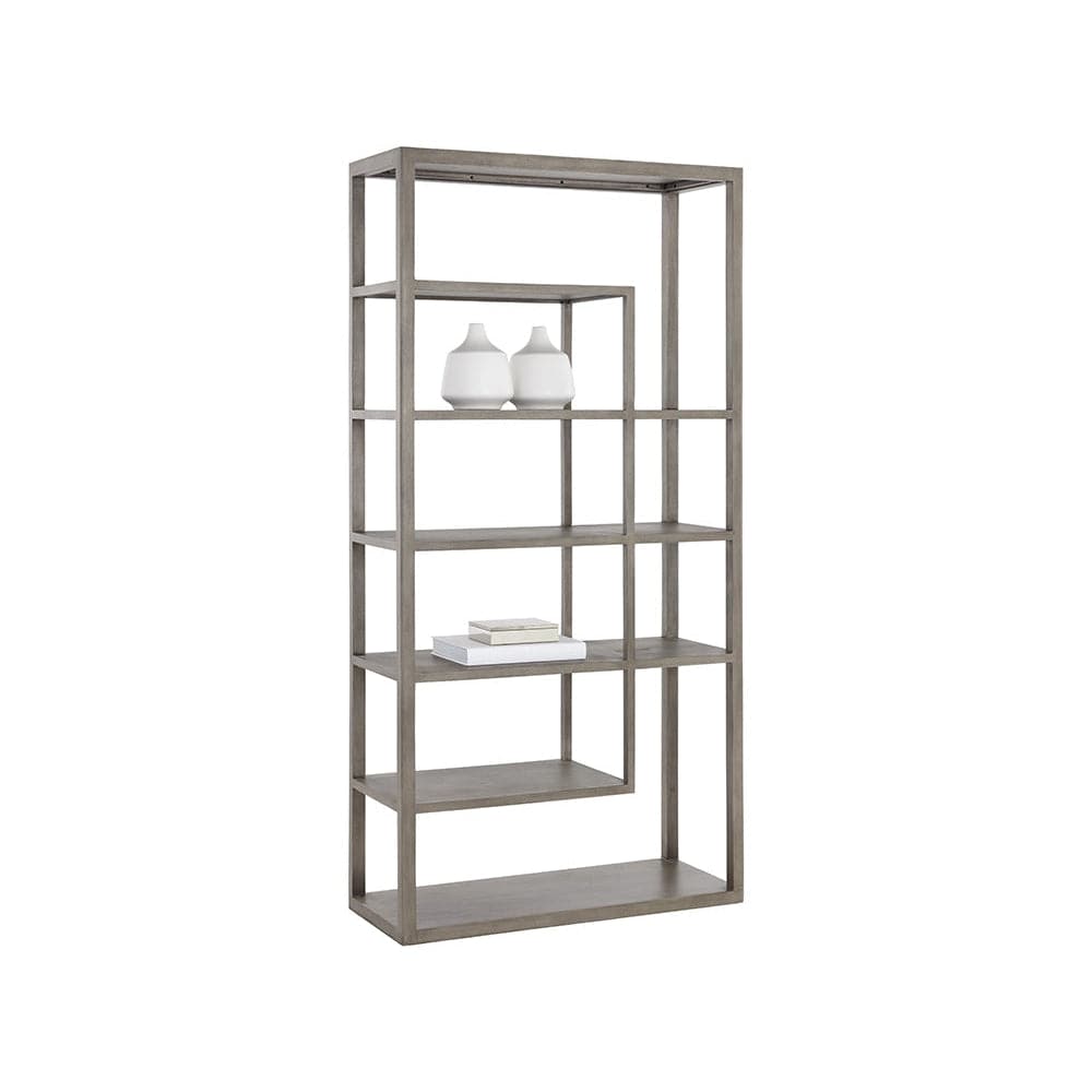 Kenzie Bookcase - Grey-Sunpan-SUNPAN-109601-Bookcases & Cabinets-1-France and Son