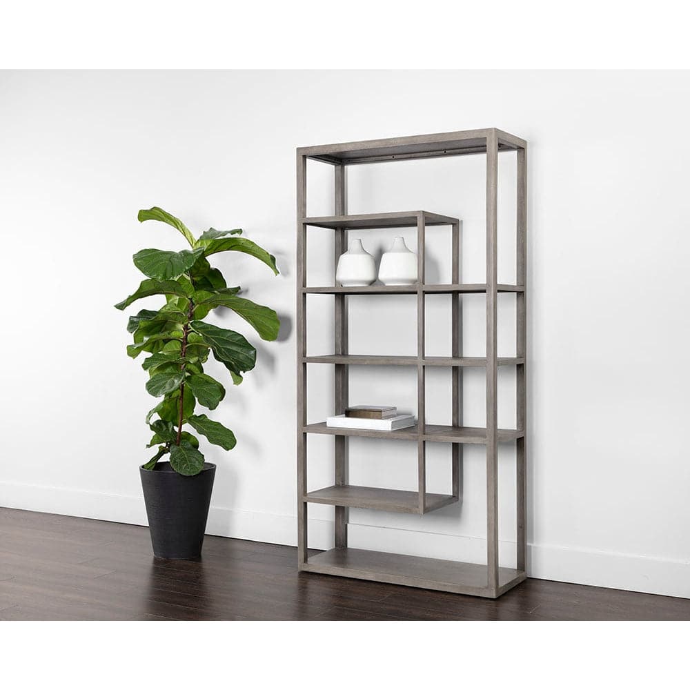 Kenzie Bookcase - Grey-Sunpan-SUNPAN-109601-Bookcases & Cabinets-2-France and Son