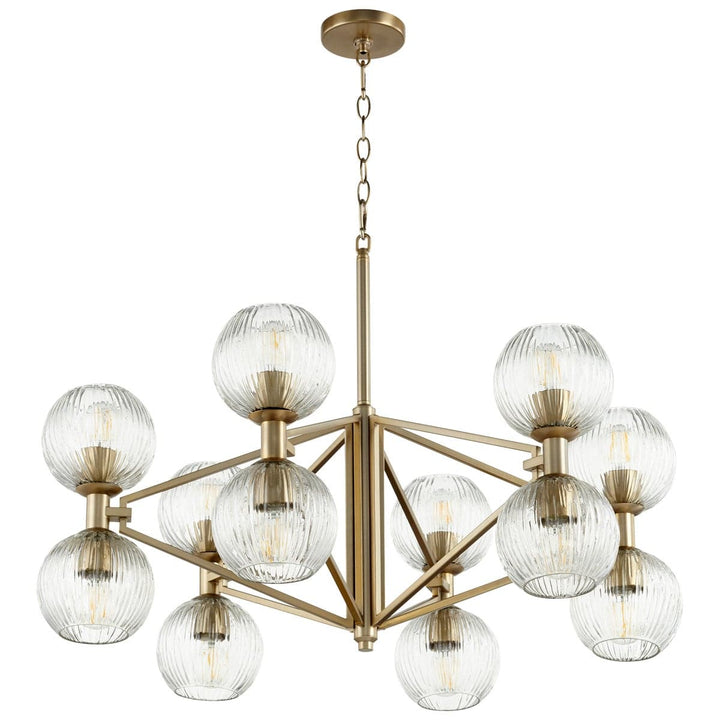 Helios Chandelier-Cyan Design-CYAN-10963-ChandeliersAged Brass-1-France and Son