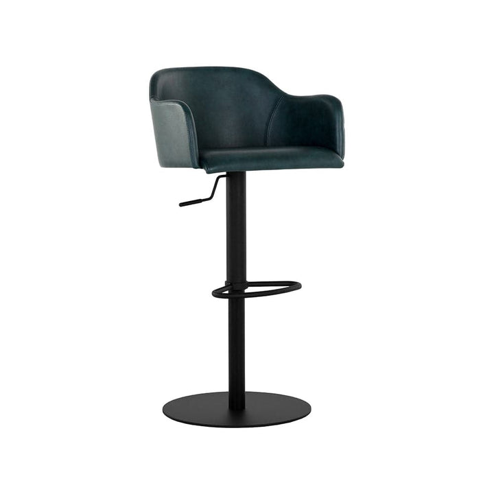 Hensley Adjustable Stool-Sunpan-SUNPAN-109822-Stools & OttomansDark Teal-3-France and Son