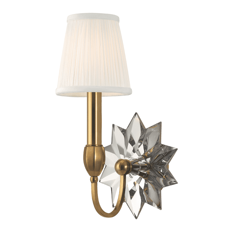 Barton 1 Light Wall Sconce-Hudson Valley-HVL-3211-AGB-Wall LightingAged Brass-1-France and Son
